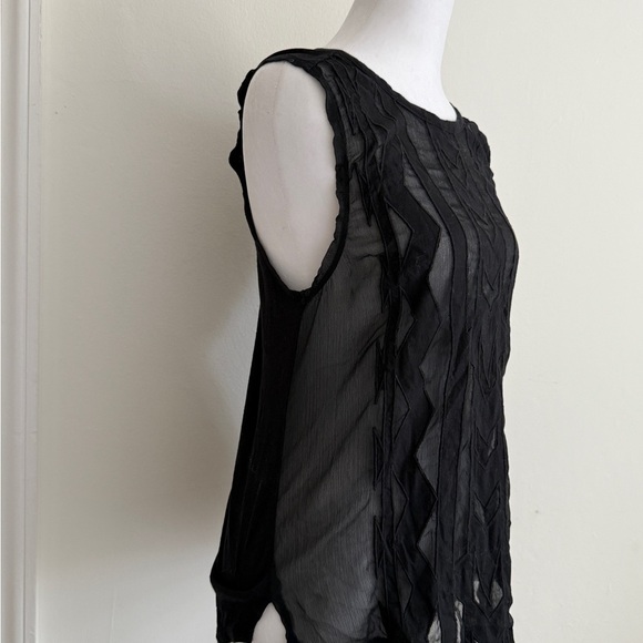Anthropologie Element Sheer Black Sleeveless Top. Women’s Size Medium - Picture 6 of 8
